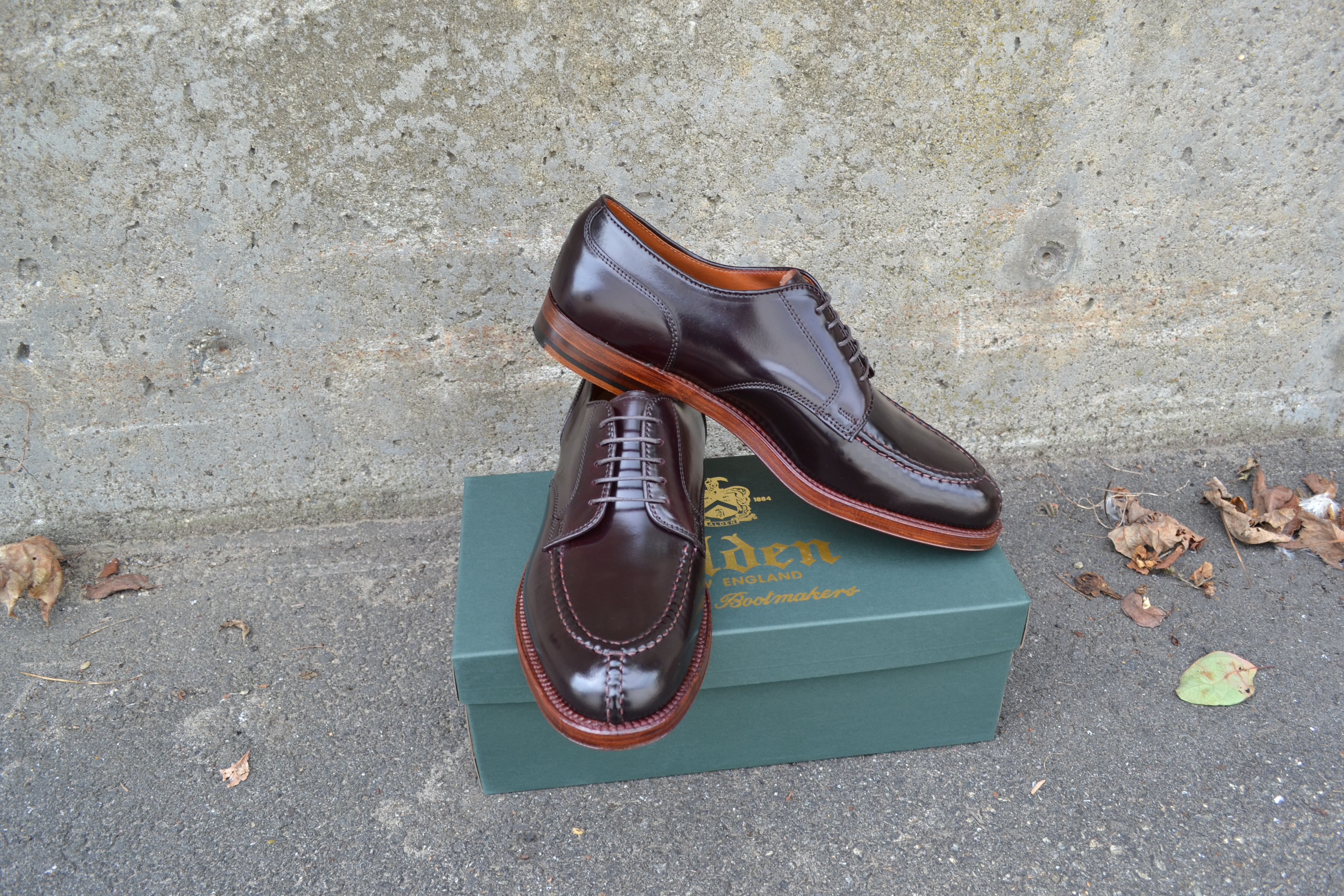Alden Norwegian Split Toe Bluchers in Color 8 Shell Cordovan - Bootmaker  Edition D7606 - The Shoe Mart